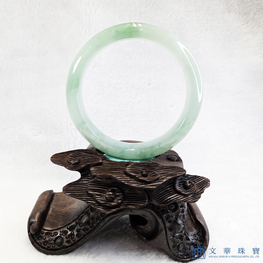 芙蓉蘋果綠玉鐲 18.5圍