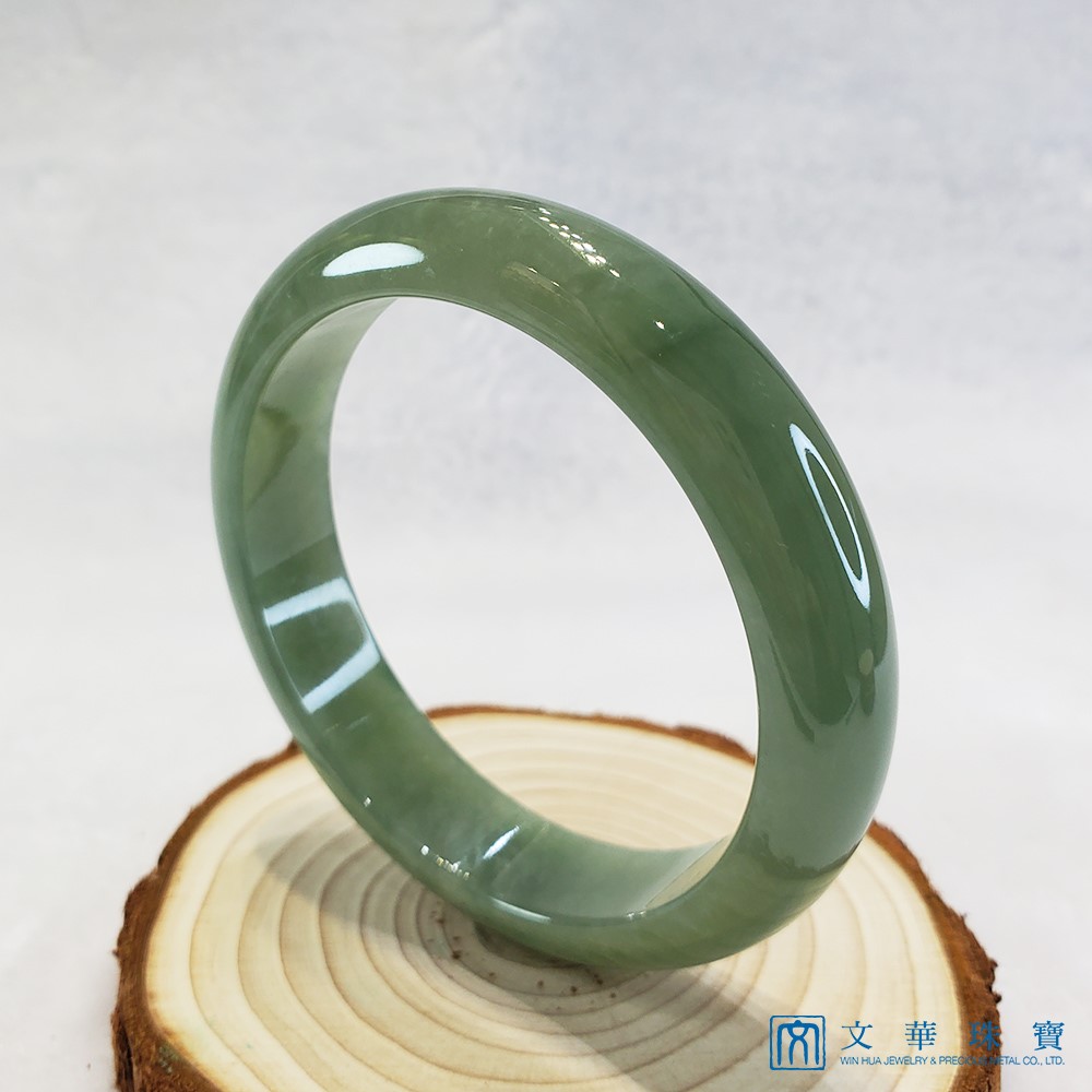油綠滿綠玉鐲 18圍 平安鐲