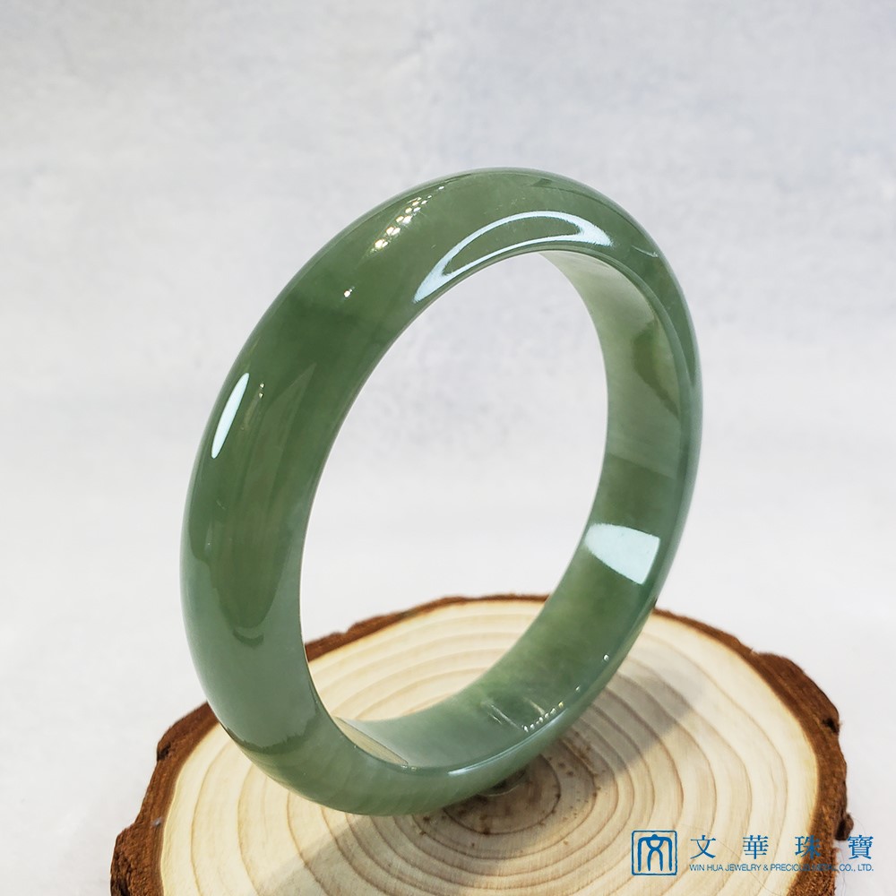 油綠滿綠玉鐲 18圍 平安鐲