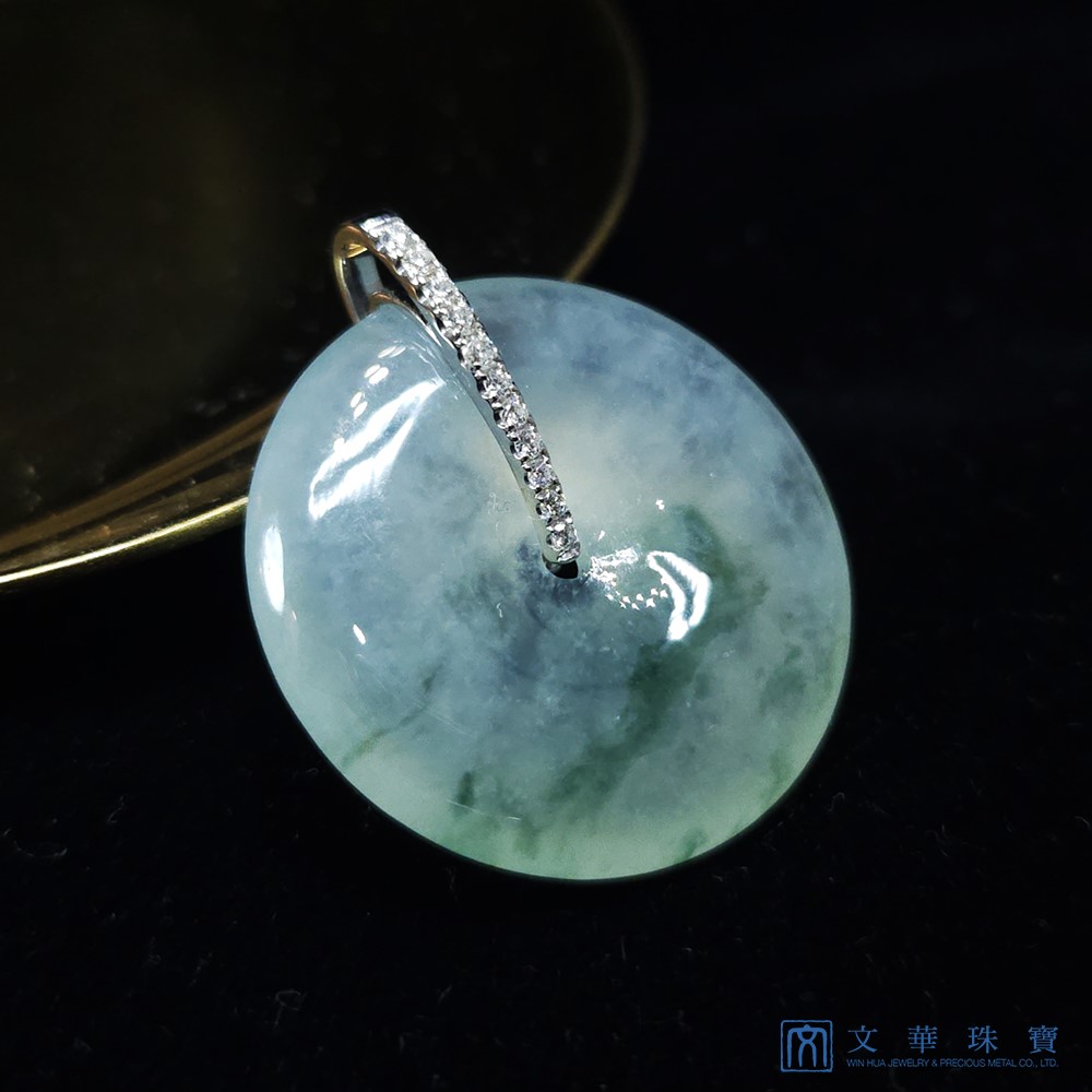 高冰飄蘭花平安扣鑽墜(已售出)