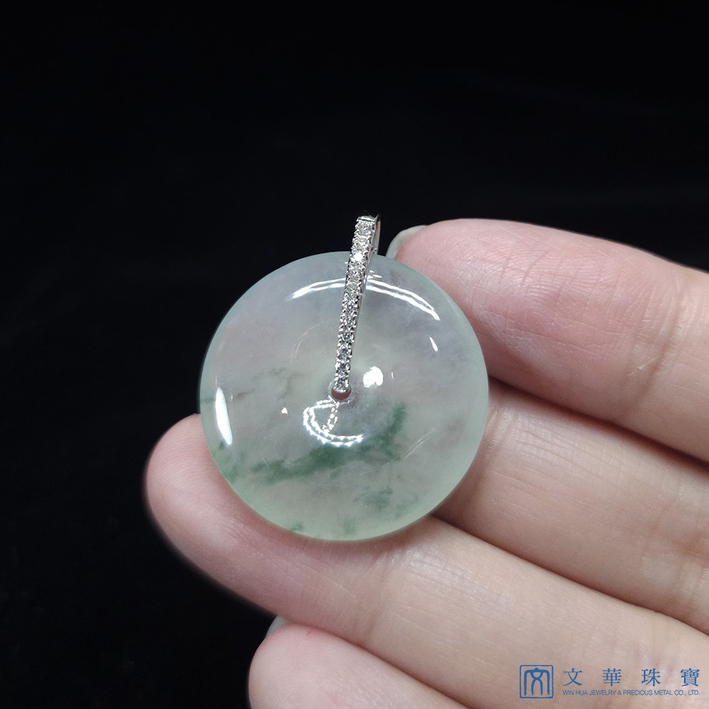 高冰飄蘭花平安扣鑽墜(已售出)