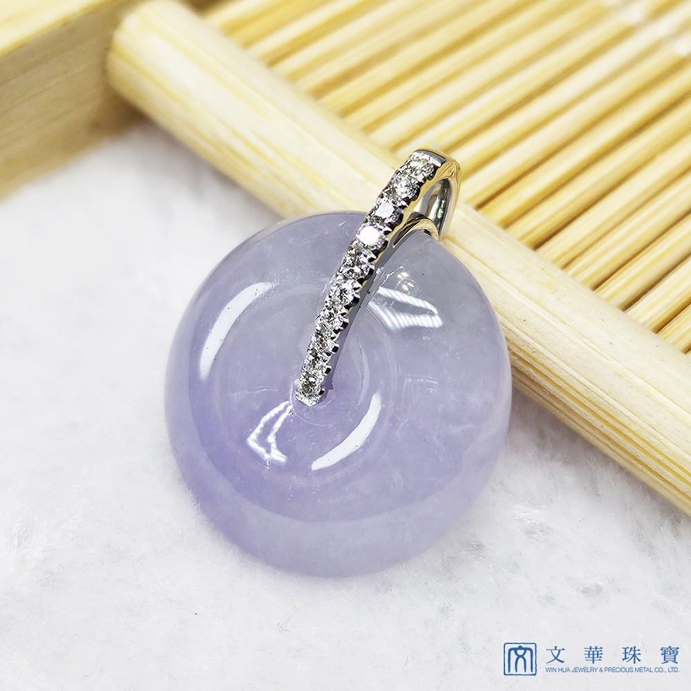冰紫平安扣鑽墜 (已售出)