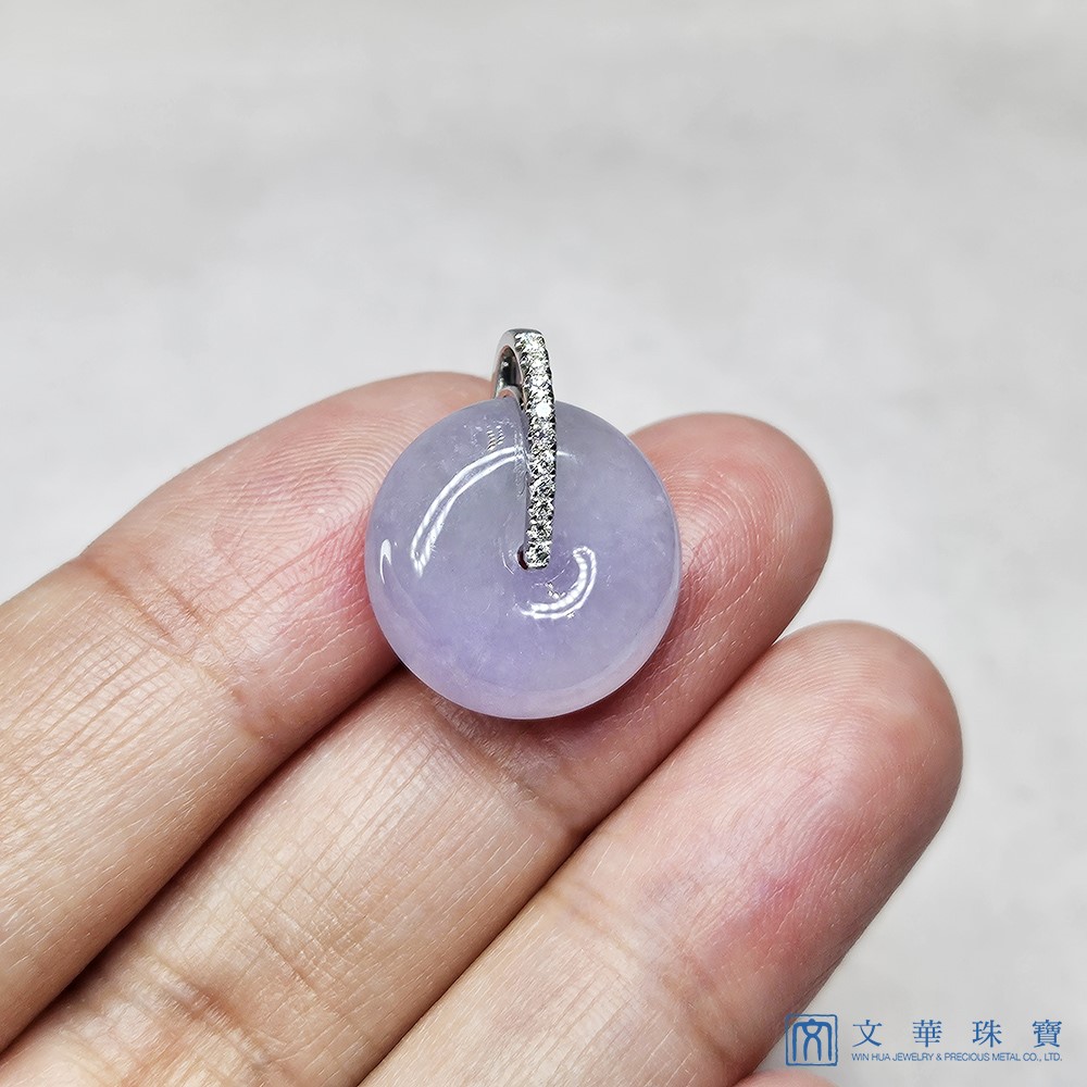 冰紫平安扣鑽墜 (已售出)
