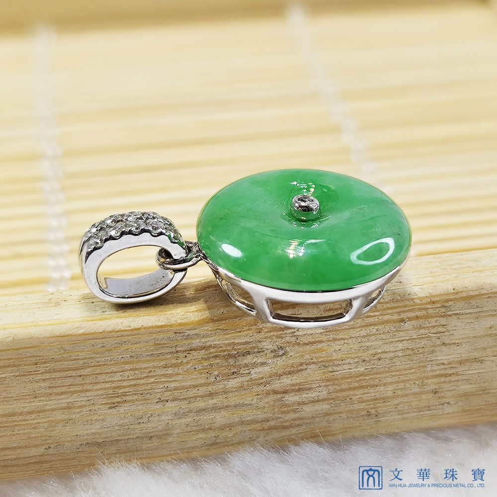 翡翠古錢鑽墜(已售出)
