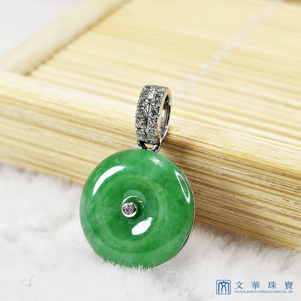 翡翠古錢鑽墜(已售出)