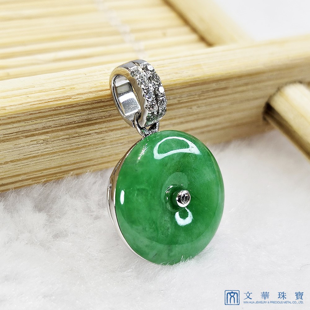 翡翠古錢鑽墜(已售出)