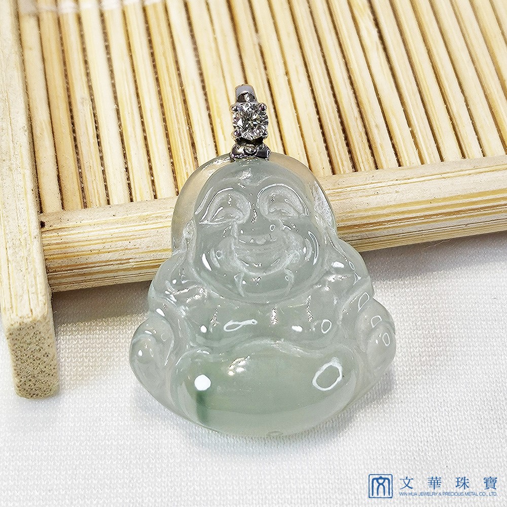 高冰起螢芙蓉彌勒佛玉墜(已售出)