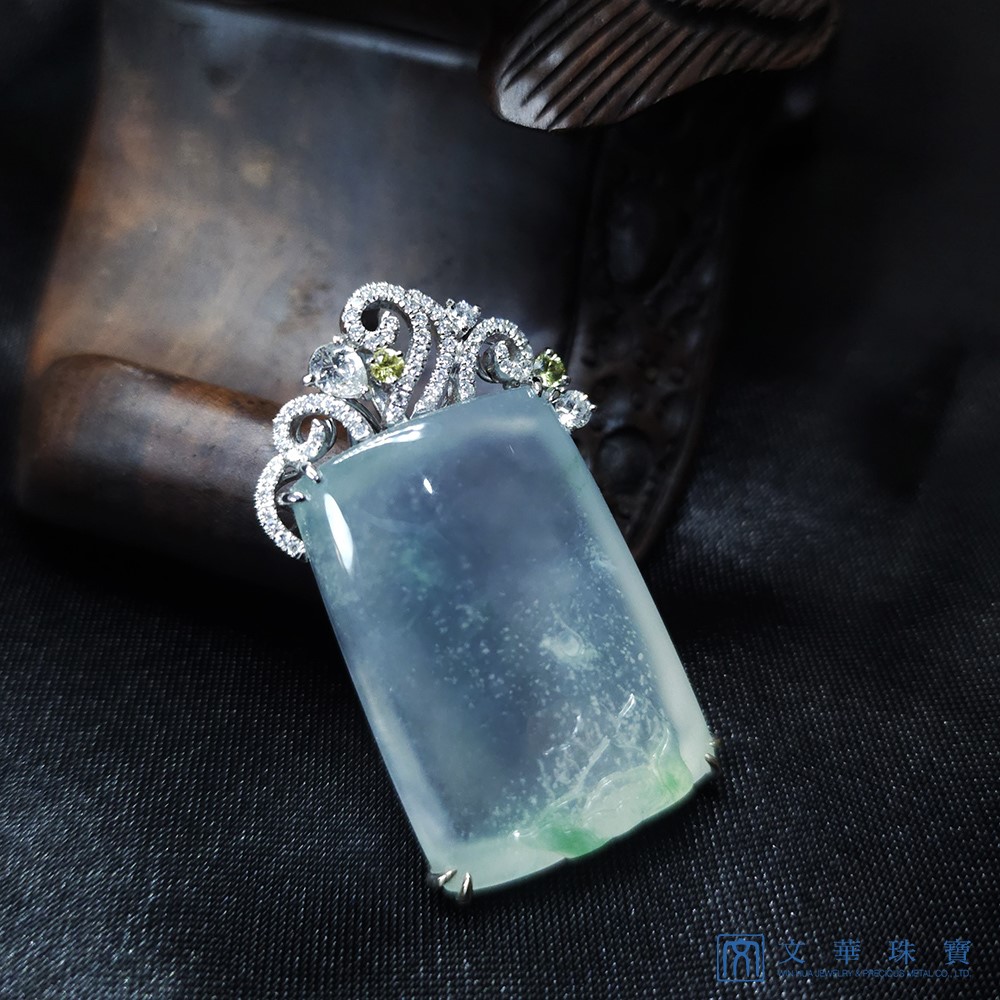 玻璃種無事牌鑽墜 附中國寶石證書(已售出)