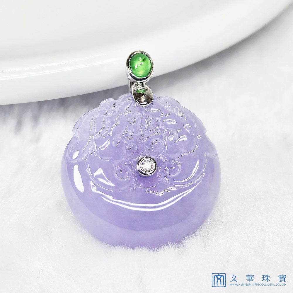 紫翡翠紫羅蘭龍扣玉墜(已售出)