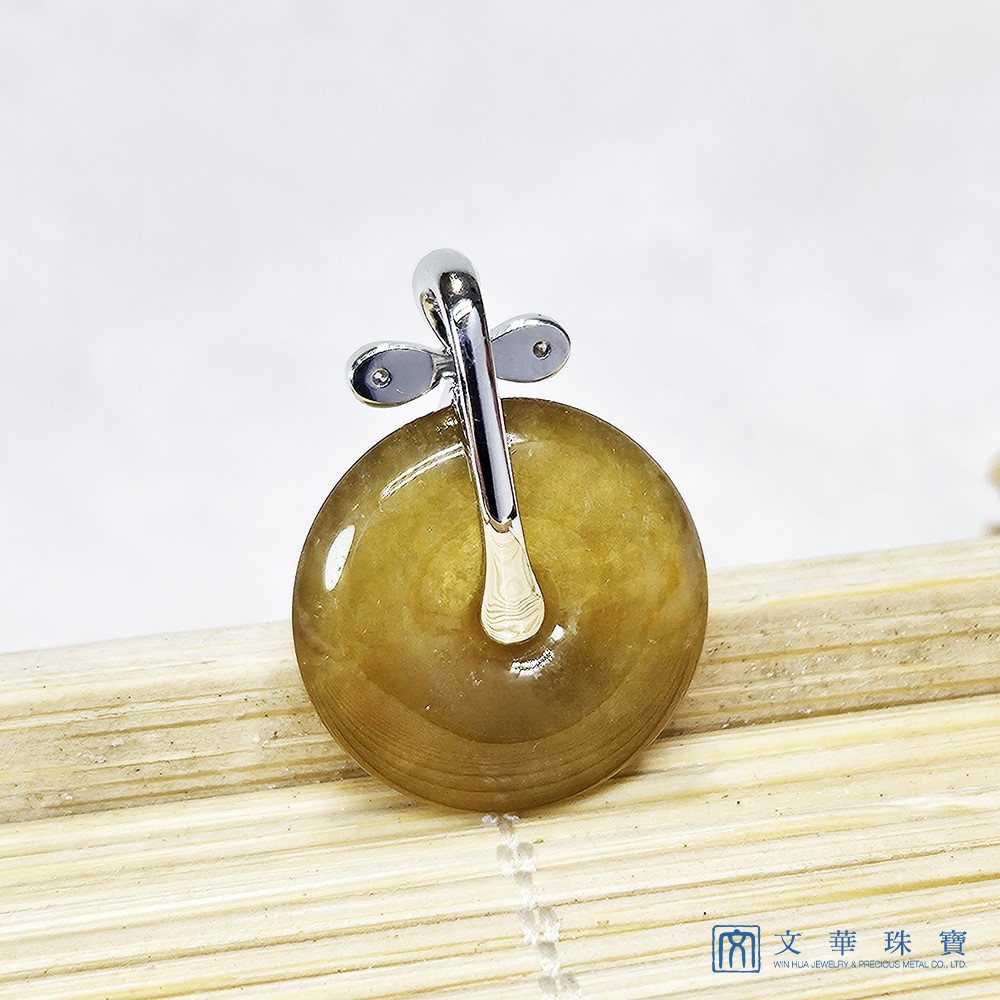 冰翡平安扣小花玉墜 