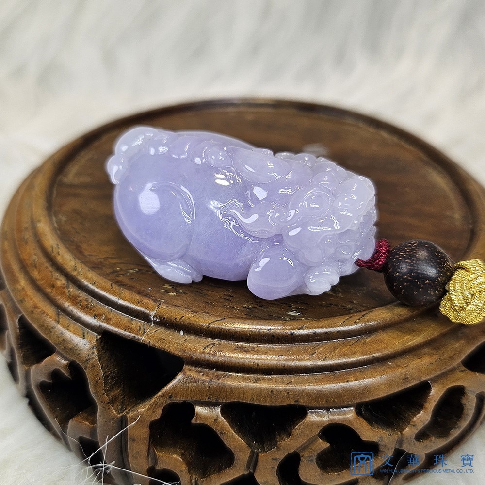 紫羅蘭貔貅把玩掛件 贈精美掛繩乙入
