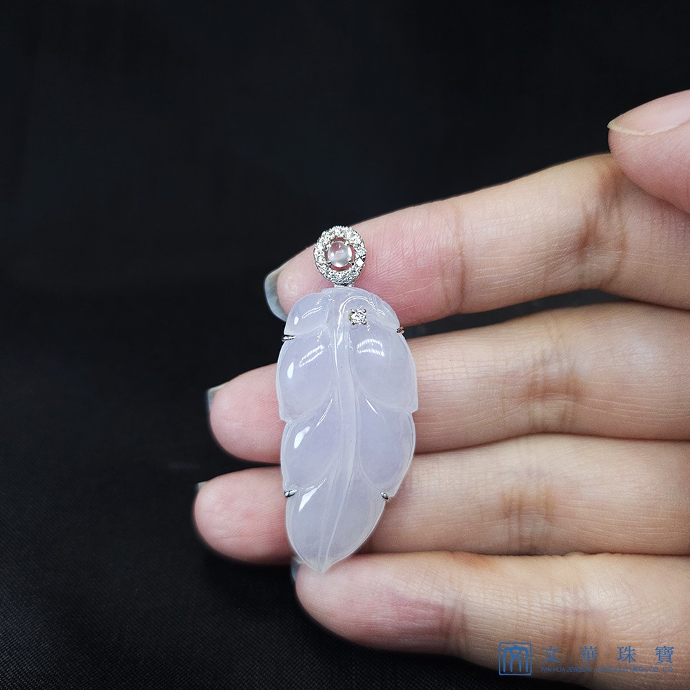 白月光玉葉鑽墜(已售出)