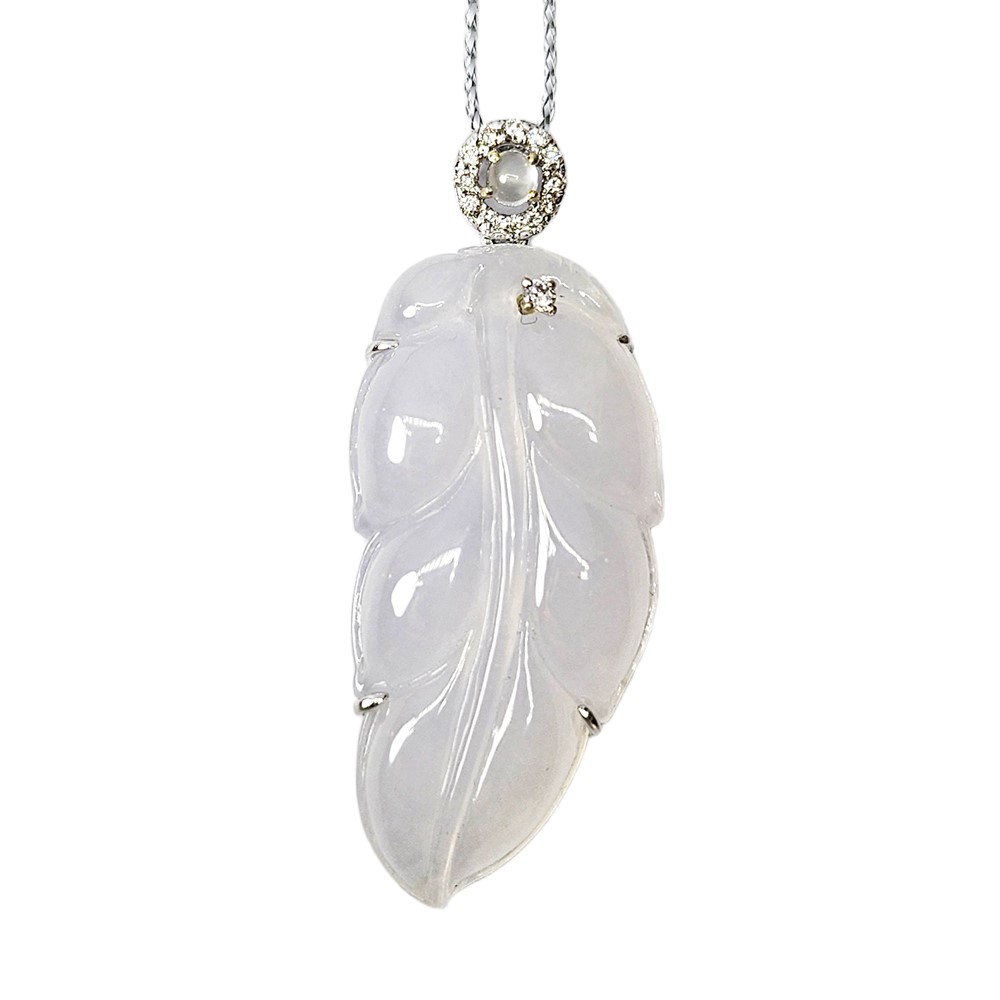 白月光玉葉鑽墜(已售出)