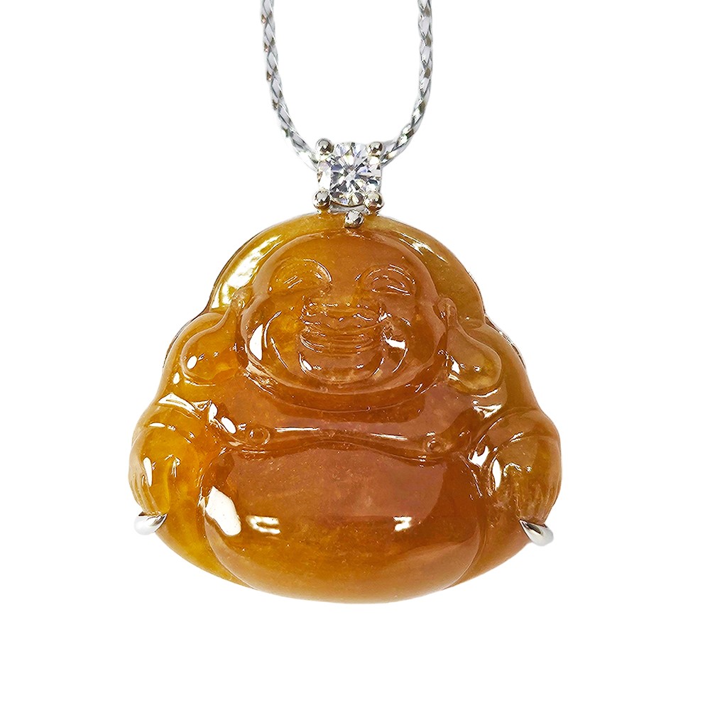 黃翡彌勒佛玉墜(已售出)