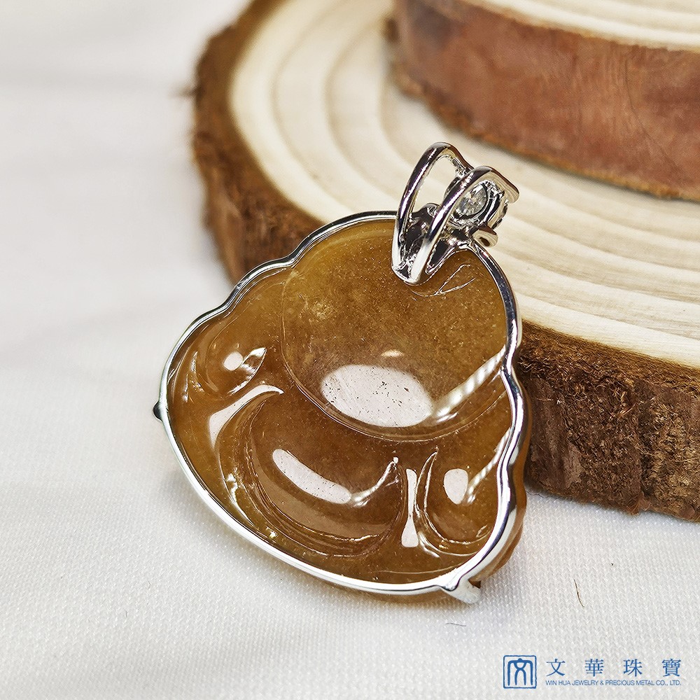 黃翡彌勒佛玉墜(已售出)