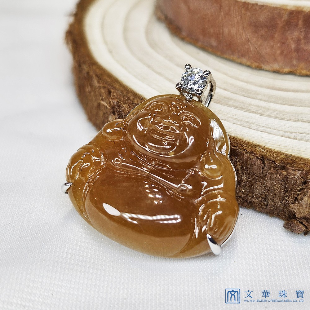 黃翡彌勒佛玉墜(已售出)