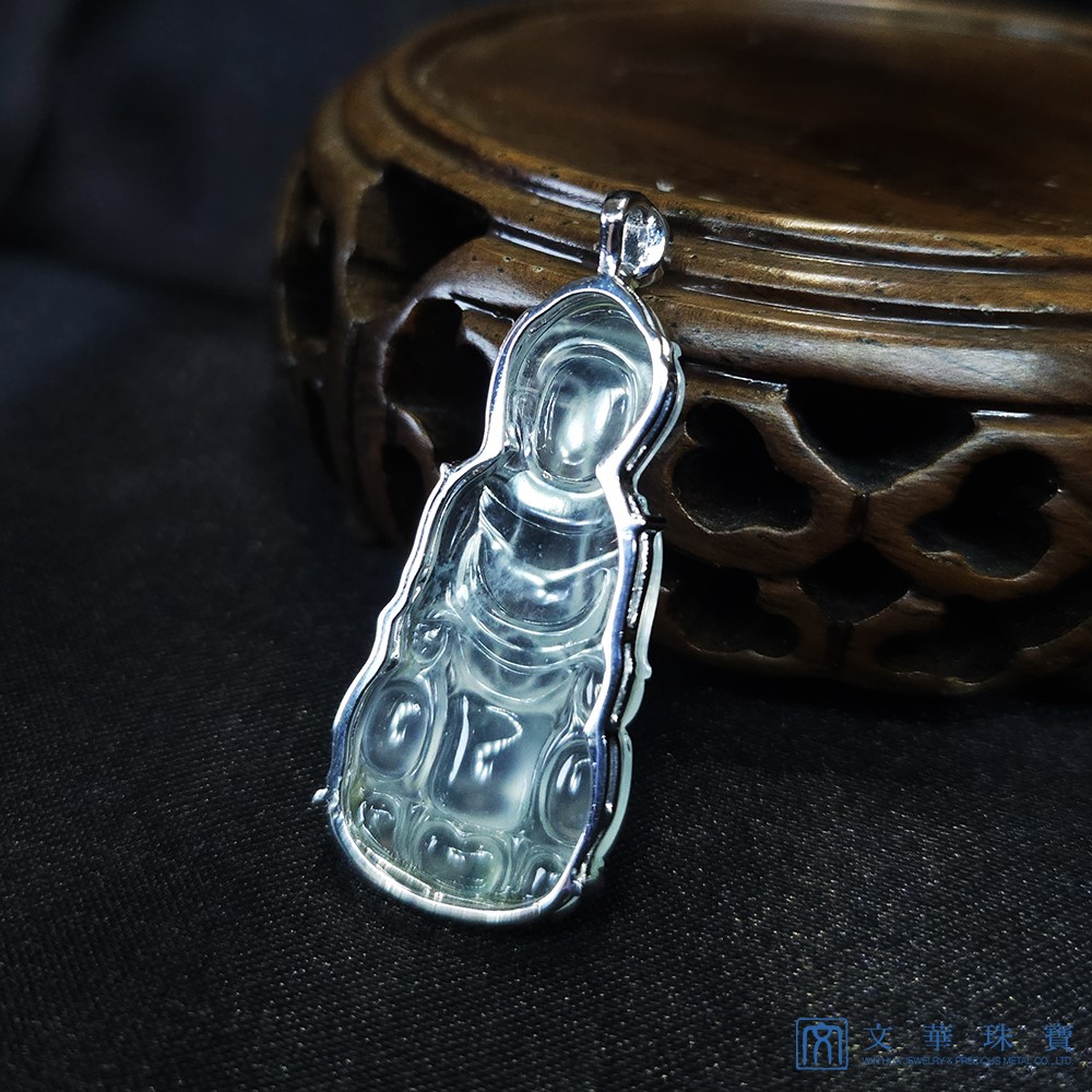 玻璃種觀音玉墜