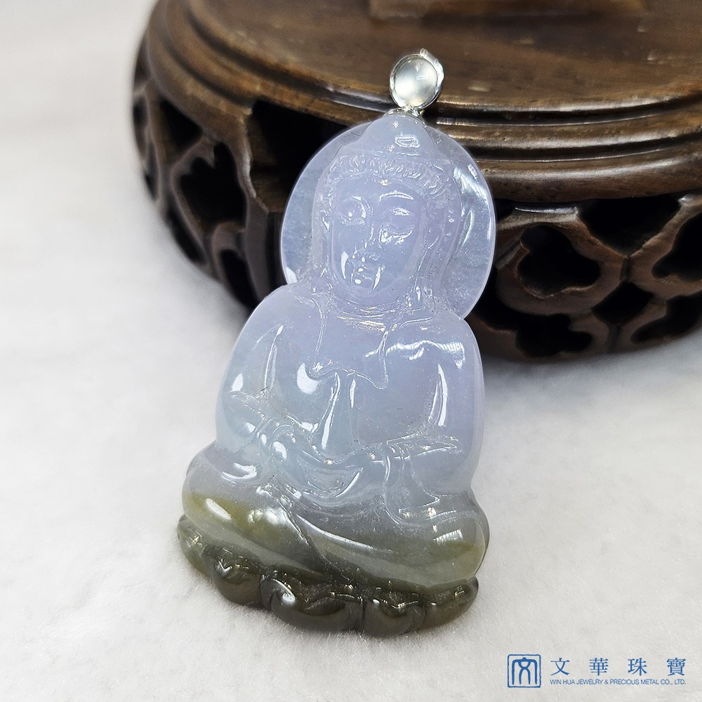 冰紫巧色蓮花座觀音