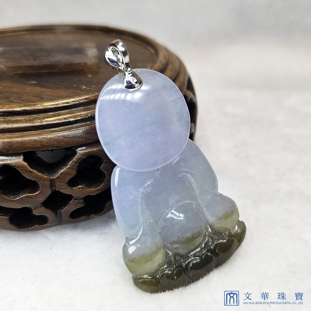 冰紫巧色蓮花座觀音