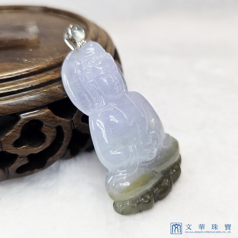 冰紫巧色蓮花座觀音