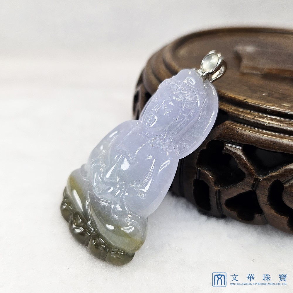 冰紫巧色蓮花座觀音