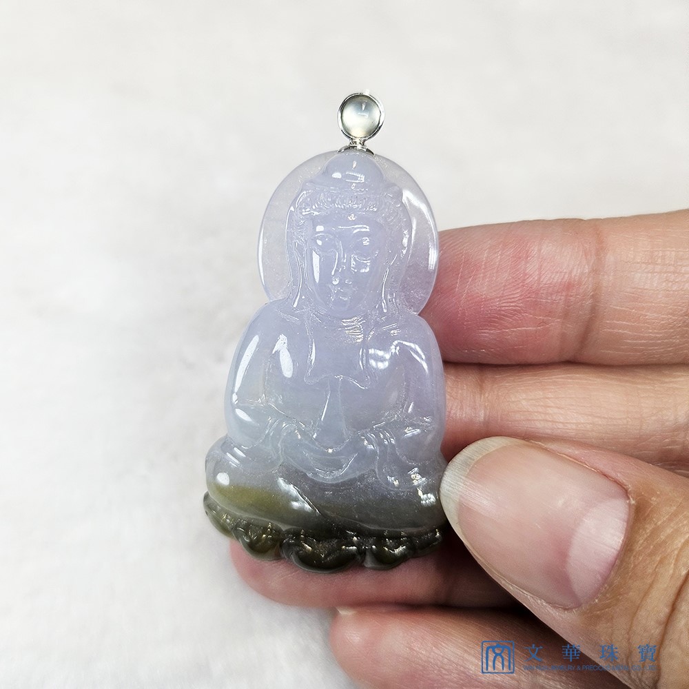 冰紫巧色蓮花座觀音