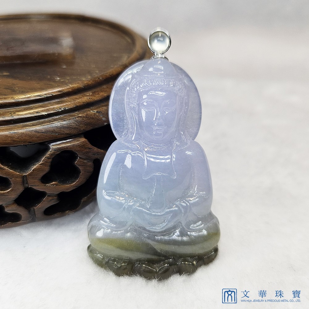 冰紫巧色蓮花座觀音