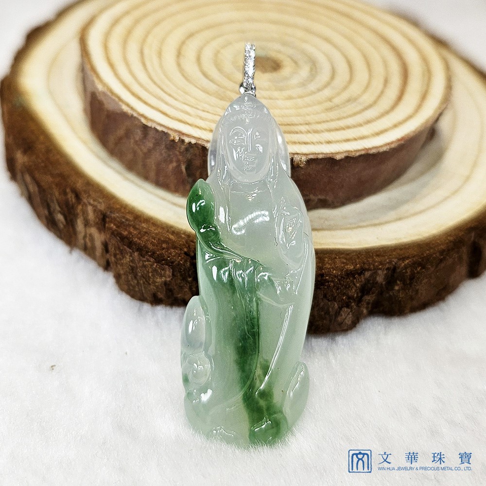 翡翠冰種如意觀音 