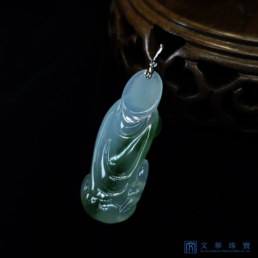 翡翠冰種如意觀音 