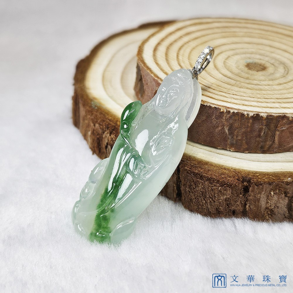 翡翠冰種如意觀音 