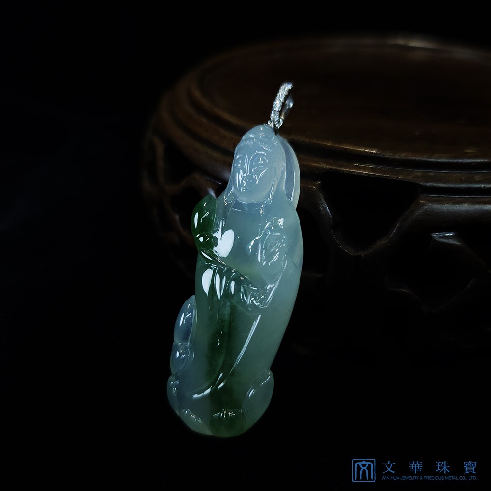 翡翠冰種如意觀音 