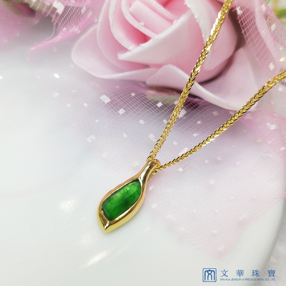 隨形翡翠黃K玉墜(已售出)