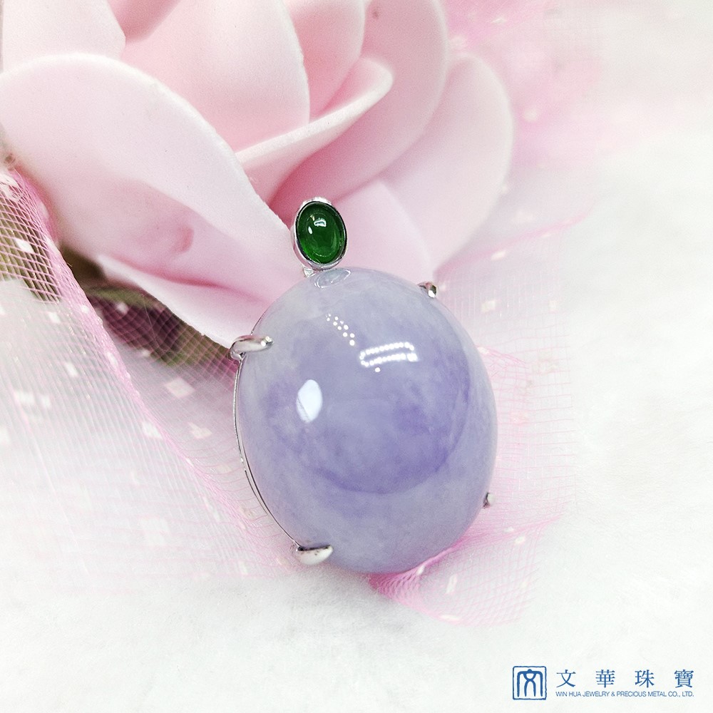 厚莊紫蛋面翡翠玉墜(已售出)