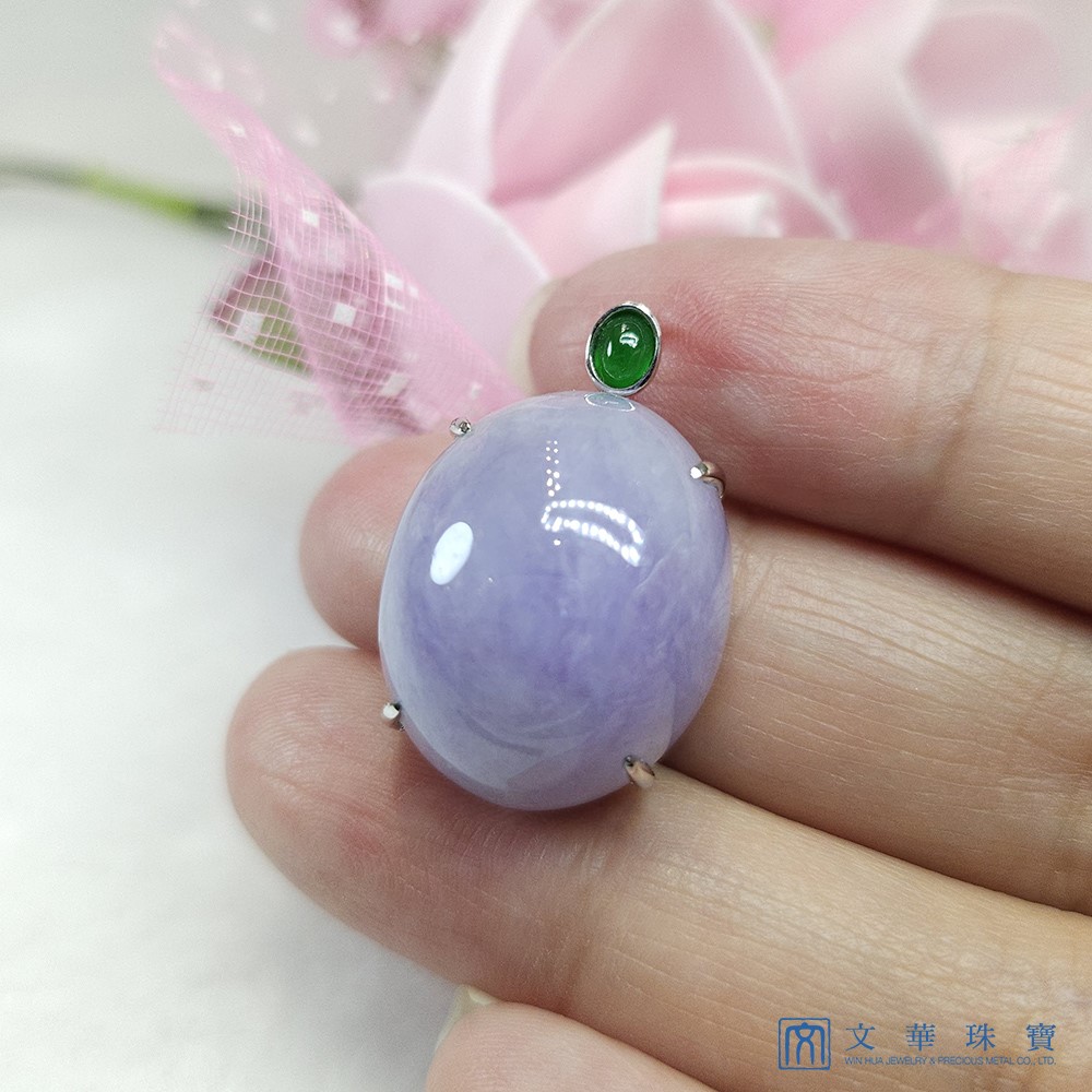 厚莊紫蛋面翡翠玉墜(已售出)