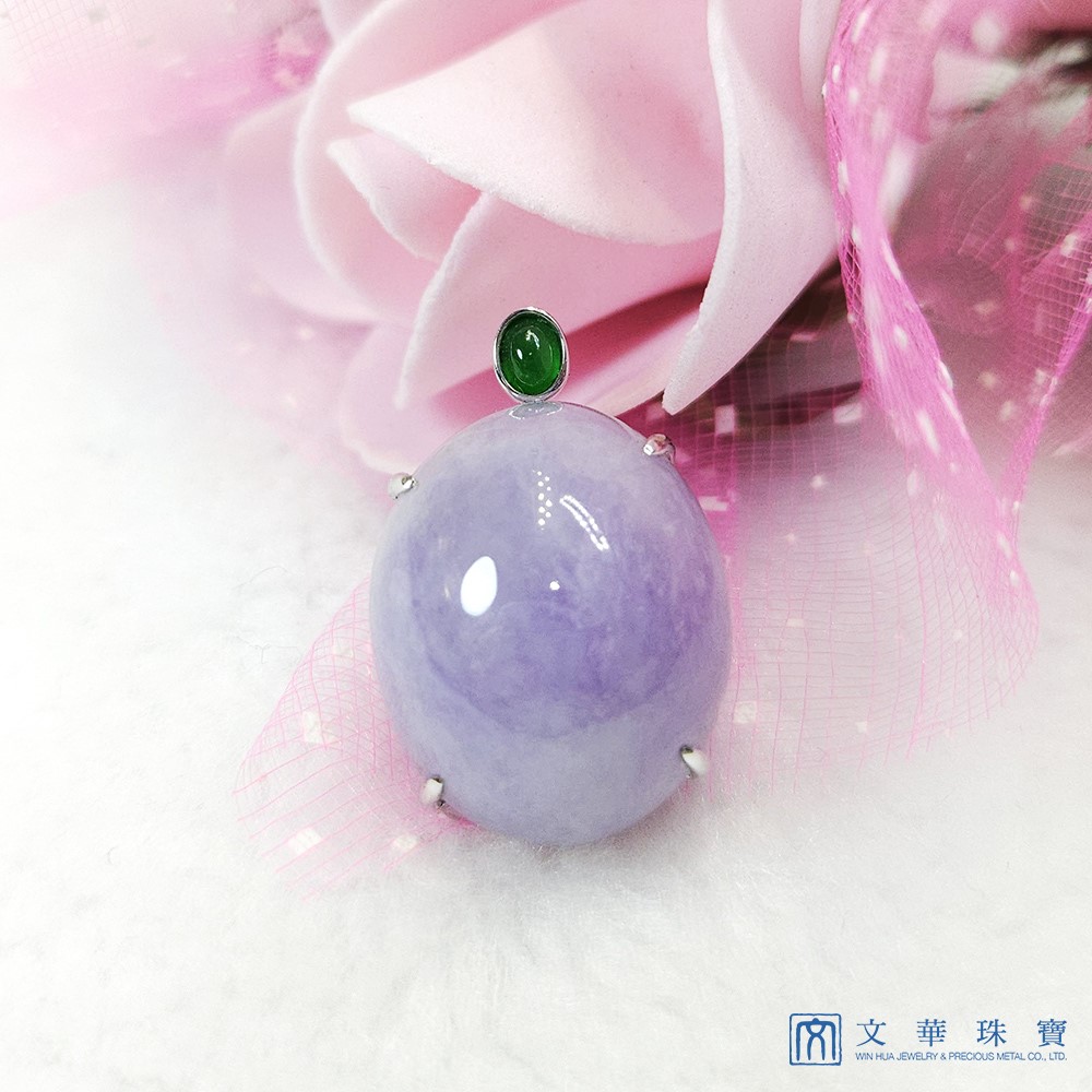 厚莊紫蛋面翡翠玉墜(已售出)