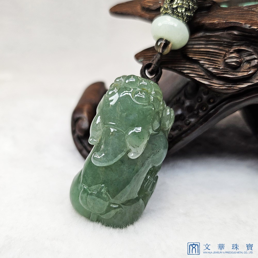 冰青綠貔貅把玩掛件 贈精美掛繩乙件(已售出)
