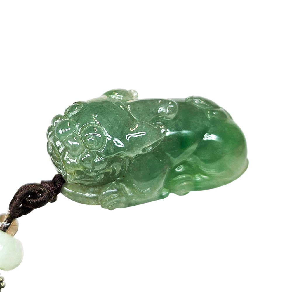 冰青綠貔貅把玩掛件 贈精美掛繩乙件(已售出)