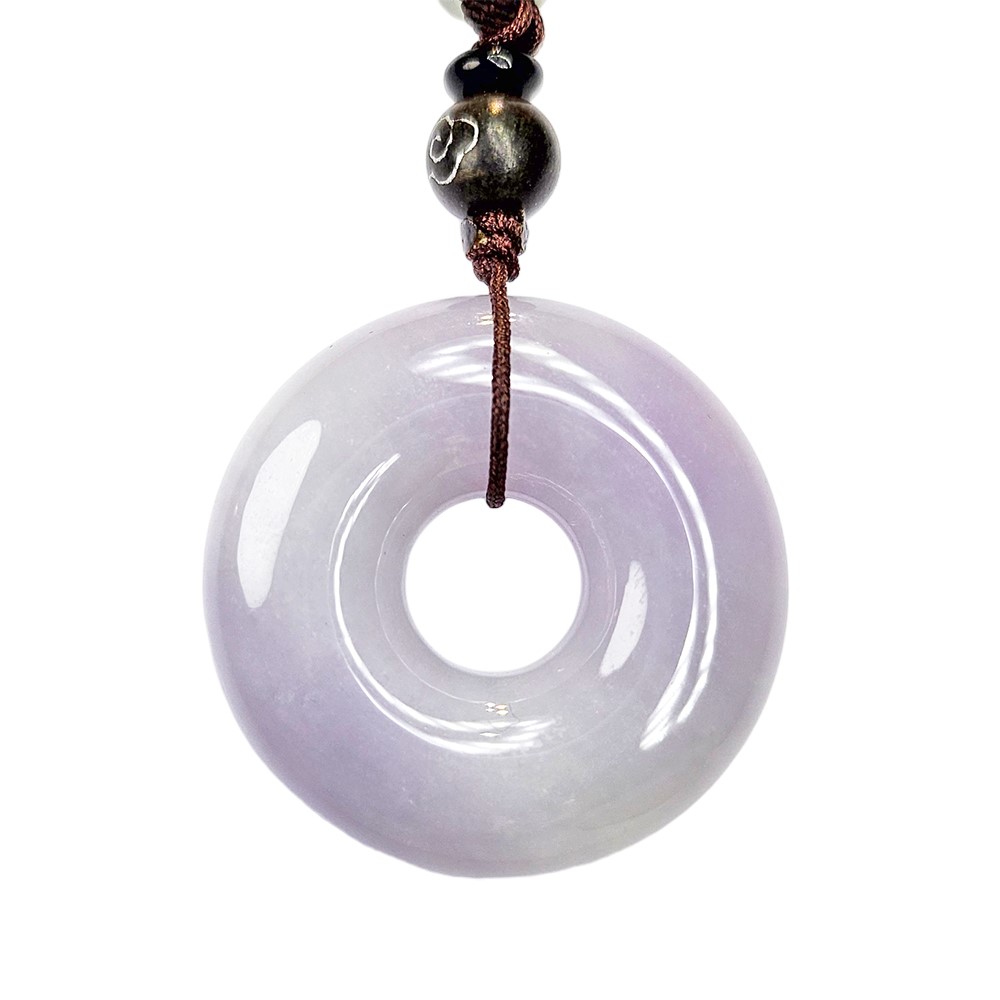 厚莊雅紫翡翠玉圈項鍊 贈精美中國繩乙入(已售出)