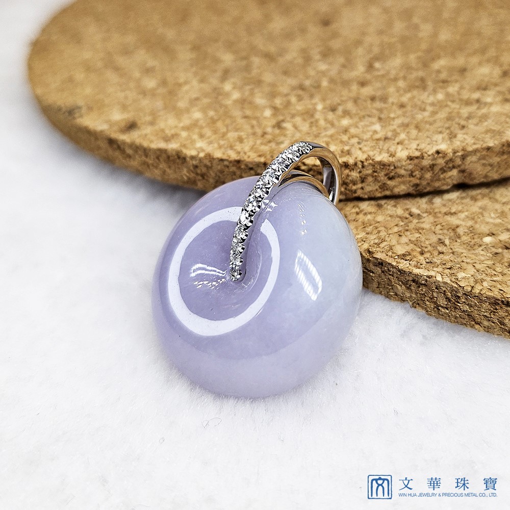 粉紫平安扣 胖扣鑽墜(已售出)