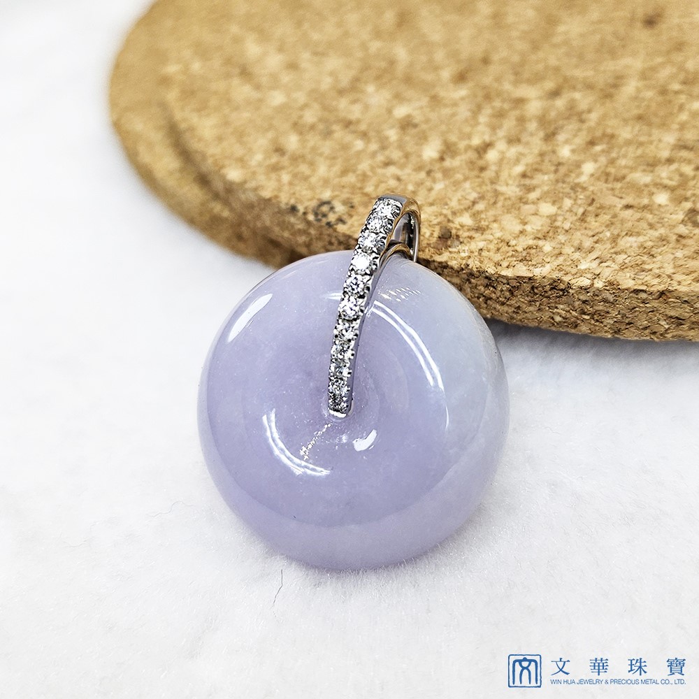 粉紫平安扣 胖扣鑽墜(已售出)