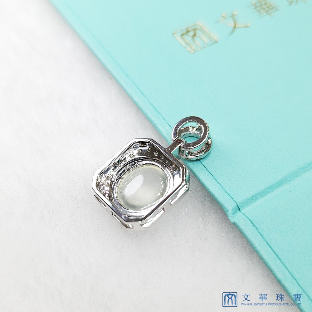 玻璃種蛋面幾何鑽墜(已售出)