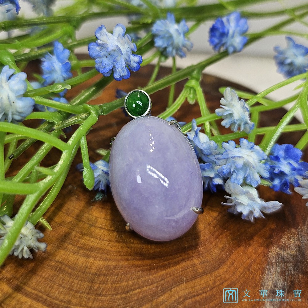 厚莊紫羅蘭蛋面玉墜
