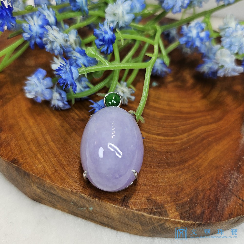 厚莊紫羅蘭蛋面玉墜