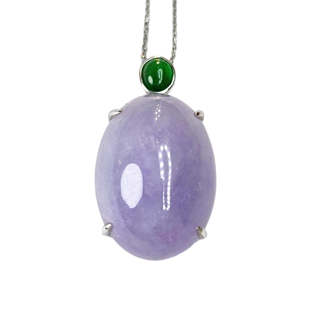 厚莊紫羅蘭蛋面玉墜