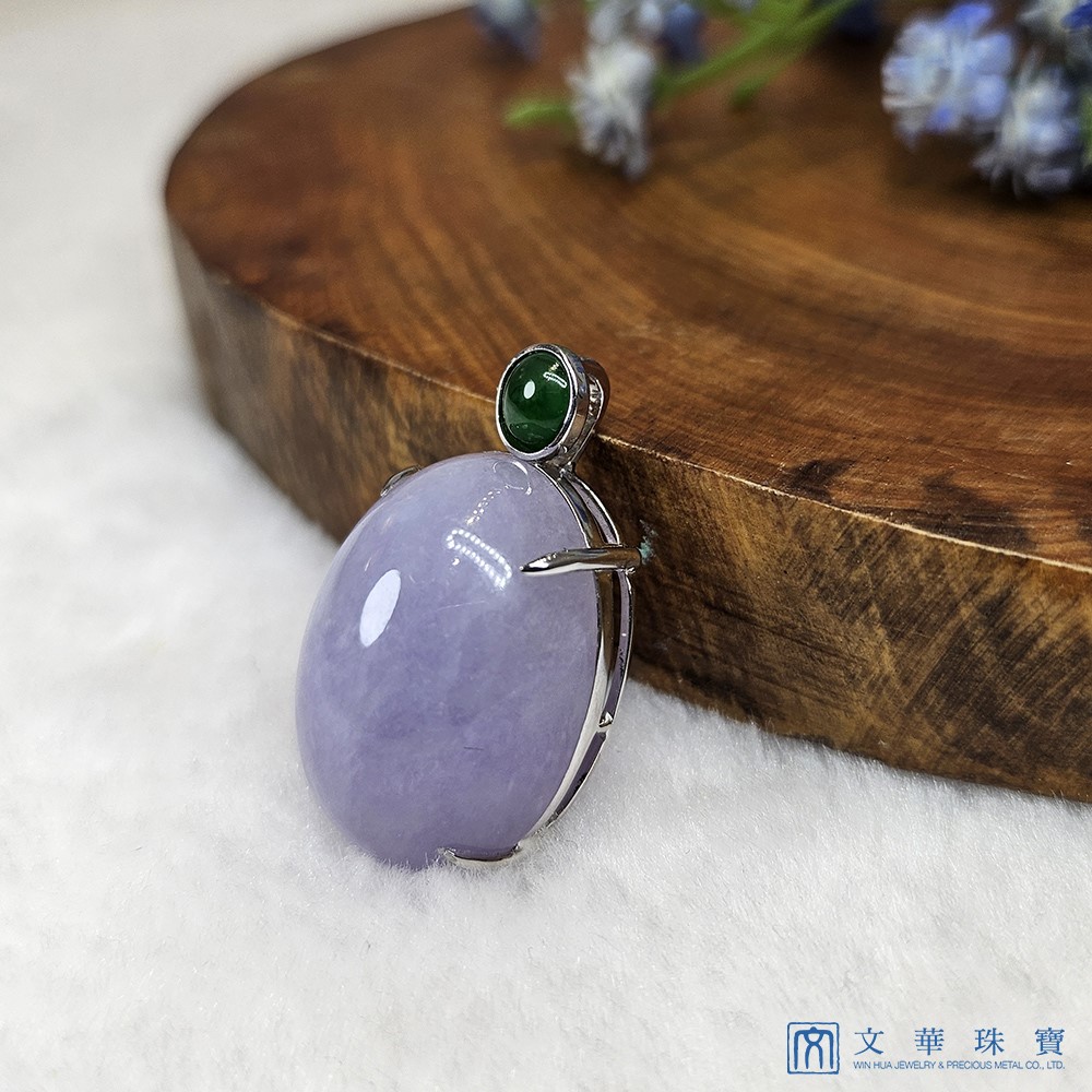 厚莊紫羅蘭蛋面玉墜