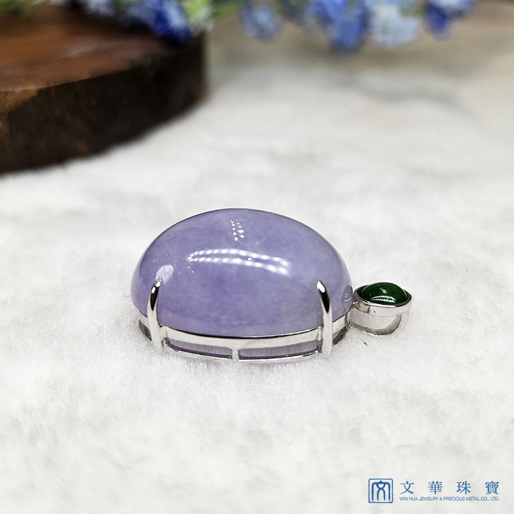 厚莊紫羅蘭蛋面玉墜