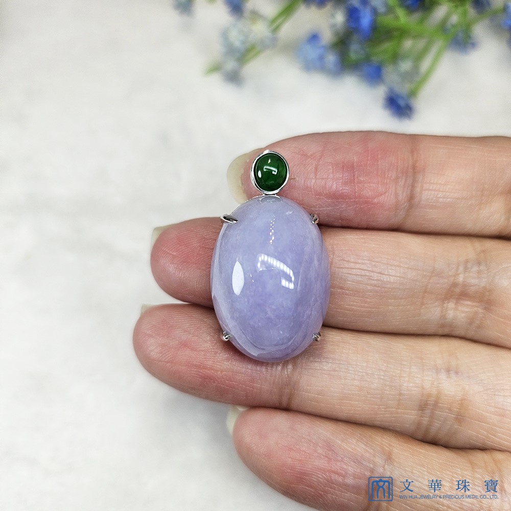 厚莊紫羅蘭蛋面玉墜