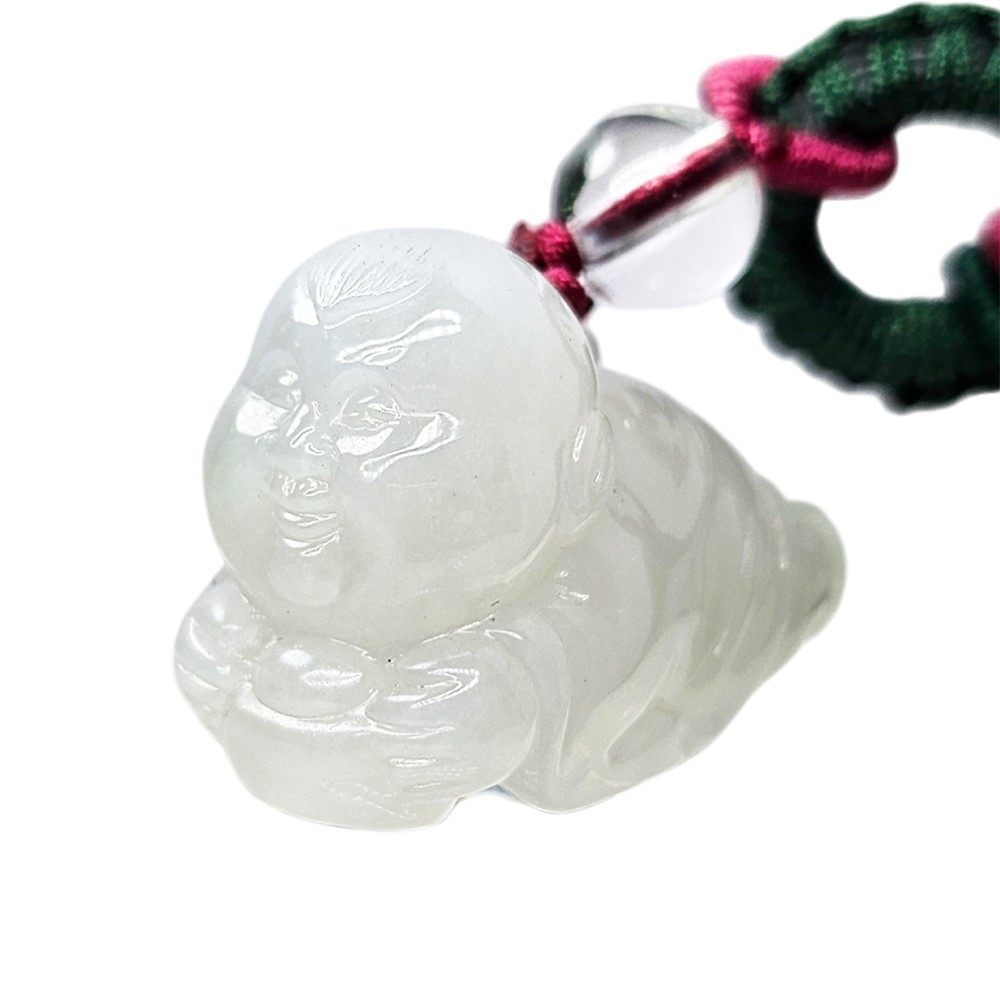 翡翠玉跪人把玩掛墜