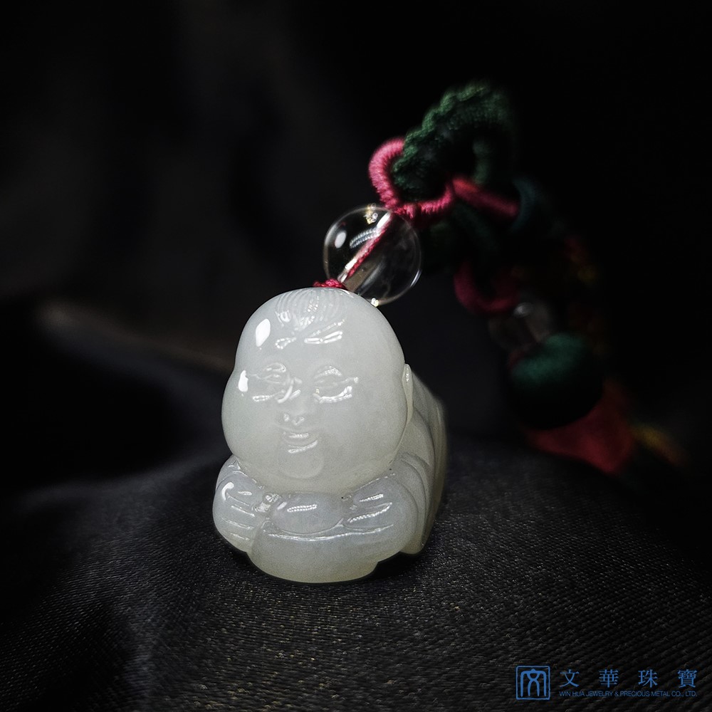 翡翠玉跪人把玩掛墜