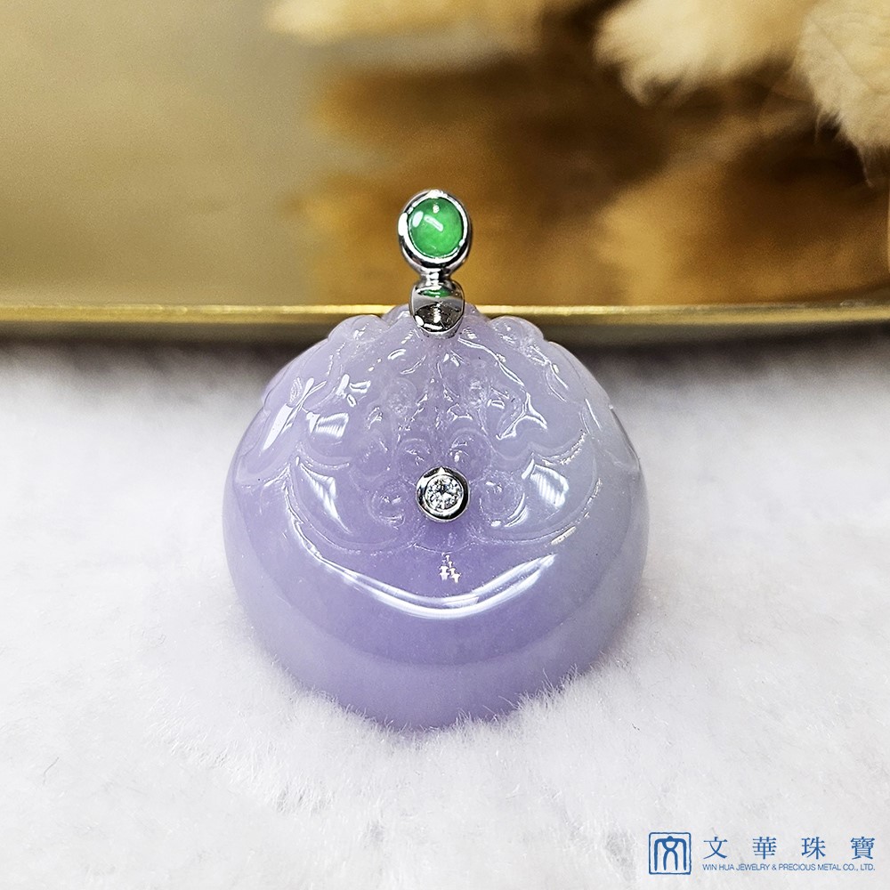 紫羅蘭雙龍玉扣